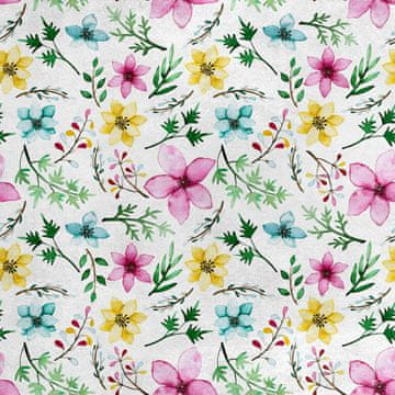 Royal Samt Stoff Polyester Zum Nähen - Motiv Blumen 1