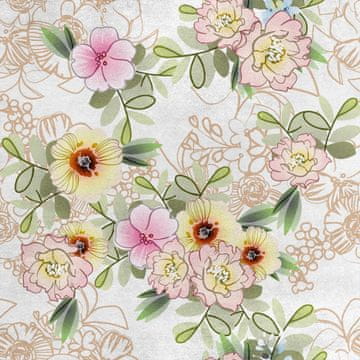 Royal Samt Stoff Polyester Zum Nähen - Motiv Blumen 8