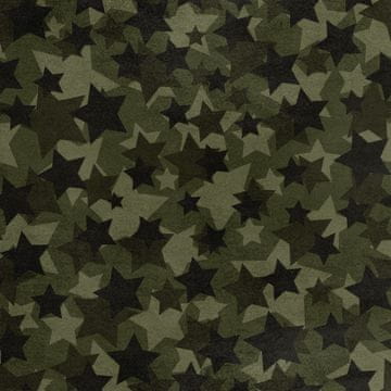 Royal Samt Stoff Polyester Zum Nähen - Motiv Camouflage-Sterne