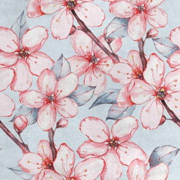 Royal Samt Stoff Polyester Zum Nähen - Motiv japanischer Garten