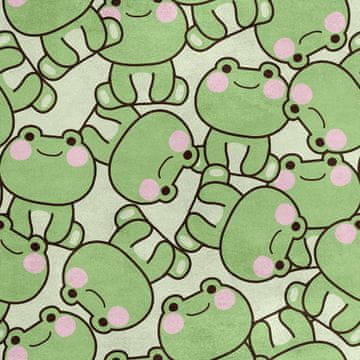 Royal Samt Stoff Polyester Zum Nähen - Motiv sitzender Frosch