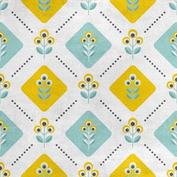 Royal Samt Stoff Polyester Zum Nähen - Motiv apstrakte blumen, skandinavisch