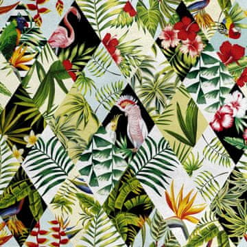 Royal Samt Stoff Polyester Zum Nähen - Motiv Exotische Rhombus
