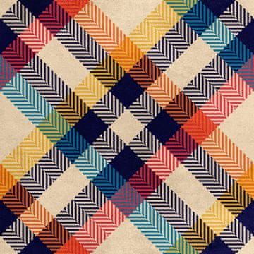 Royal Samt Stoff Polyester Zum Nähen - Motiv kariert 49