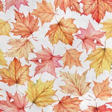 Royal Samt Stoff Polyester Zum Nähen - Motiv Ahornblätter - Aquarell