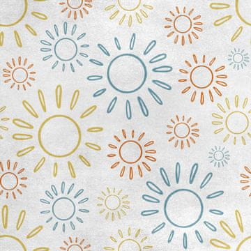 Royal Samt Stoff Polyester Zum Nähen - Motiv rebele Sonne