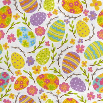 Royal Samt Stoff Polyester Zum Nähen - Motiv bemalte Eier