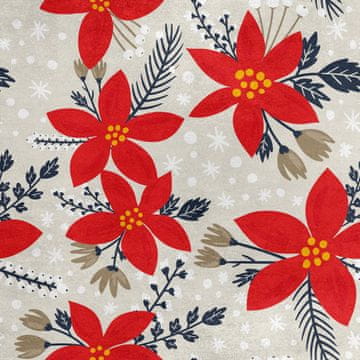 Royal Samt Stoff Polyester Zum Nähen - Motiv Weihnachtsstern