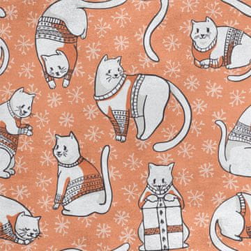 Royal Samt Stoff Polyester Zum Nähen - Motiv Katzen in Pulover