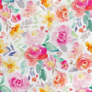 Royal Samt Stoff Polyester Zum Nähen - Motiv Aquarell Rosen