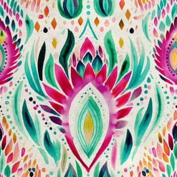 Royal Samt Stoff Polyester Zum Nähen - Motiv Abstraction - RDX2562
