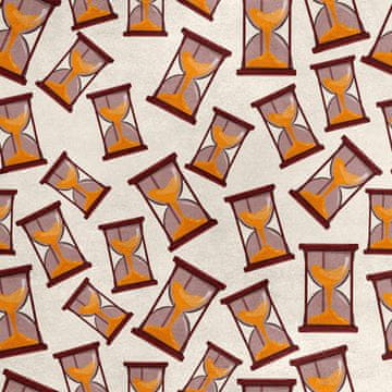 Royal Samt Stoff Polyester Zum Nähen - Motiv Sanduhr 2