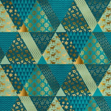 Royal Samt Stoff Polyester Zum Nähen - Motiv geometrisch Weihnachten