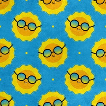 Royal Samt Stoff Polyester Zum Nähen - Motiv Sonne in Gläsern