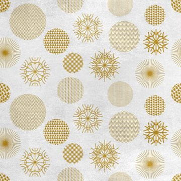 Royal Samt Stoff Polyester Zum Nähen - Motiv gemusterte goldene Kreise
