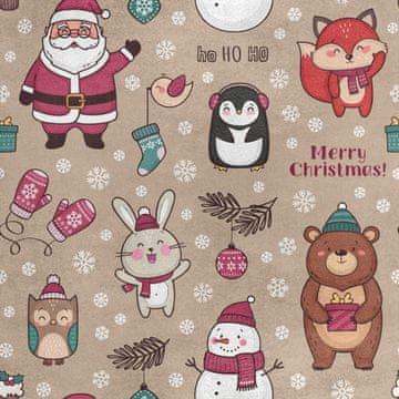 Royal Samt Stoff Polyester Zum Nähen - Motiv Weihnachten Winter