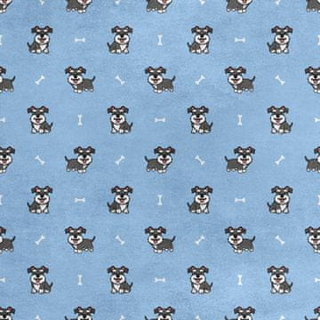 Royal Samt Stoff Polyester Zum Nähen - Motiv Zwergschnauzer