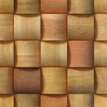 Royal Samt Stoff Polyester Zum Nähen - Motiv 3D-Holzgeflecht