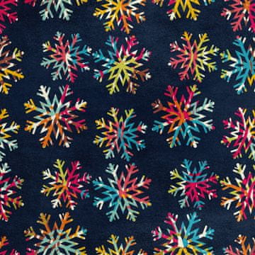 Royal Samt Stoff Polyester Zum Nähen - Motiv rebele Schneeflocken