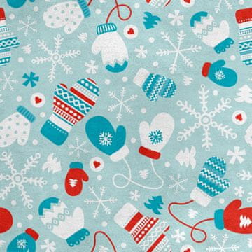 Royal Samt Stoff Polyester Zum Nähen - Motiv Winterhandschuhe