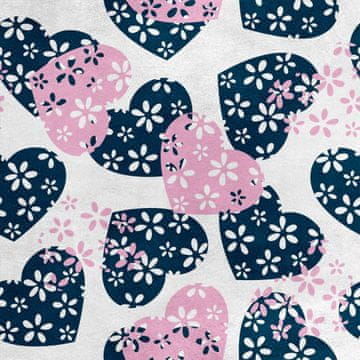 Royal Samt Stoff Polyester Zum Nähen - Motiv Herzen ausschneiden
