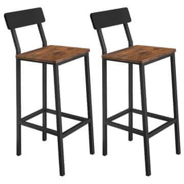 Hoker tamnosmeđa tabure set 2 kom 30x40x90 | Begryf