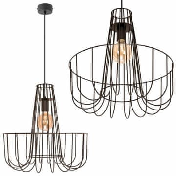4Szpaki MEXICANO 1 Viseća lampa - Loft, crna, 1xE27