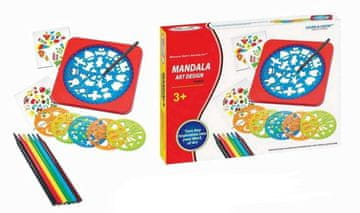 FED SET PREDLOŽAKA ZA CRTANJE MANDALA ZA DJECU OD 3 GODINE S MARKERIMA - KREATIVNA EDUKATIVNA ZABAVA
