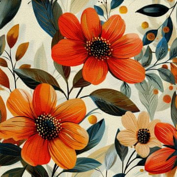 VANJSKI DEKOSTOFFE OXFORD - Motiv Blumen I DX5305