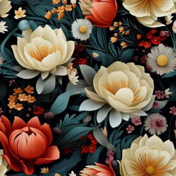VANJSKI DEKOSTOFFE OXFORD - Motiv Blumen I DX5290
