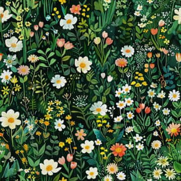 VANJSKI DEKOSTOFFE OXFORD - Motiv Frühling I DX7322