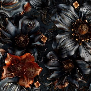 VANJSKI DEKOSTOFFE OXFORD - Motiv Blumen I DX5560