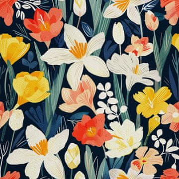 VANJSKI DEKOSTOFFE OXFORD - Motiv Frühling I DX7457