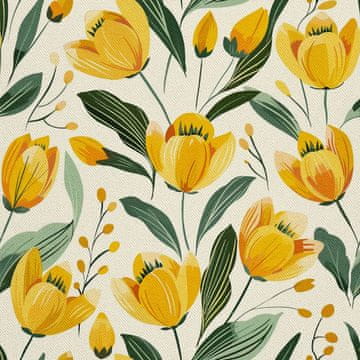 VANJSKI DEKOSTOFFE OXFORD - Motiv Frühling I DX7632