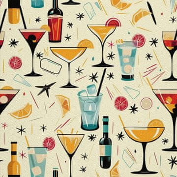 OUTDOOR DEKOSTOFFE OXFORD - Motiv Cocktail | DX8763