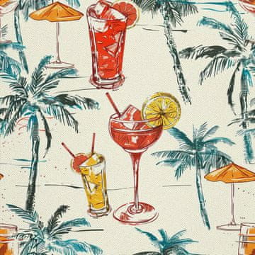 OUTDOOR DEKOSTOFFE OXFORD - Motiv Cocktail | DX8634