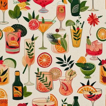 OUTDOOR DEKOSTOFFE OXFORD - Motiv Cocktail | DX8688