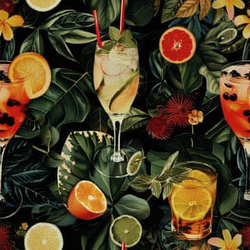 VANJSKI DEKOSTOFFE OXFORD - Motiv Cocktail | DX8595