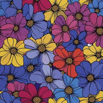 VANJSKI DEKOSTOFFE OXFORD - Motiv Bunte Blumen | DX18054