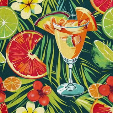 VANJSKI DEKOSTOFFE OXFORD - Motiv Cocktail | DX8766