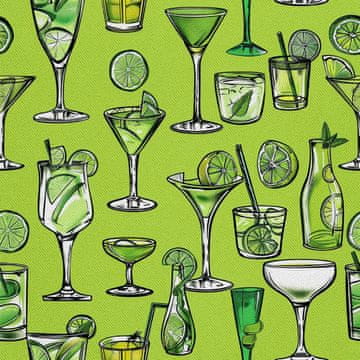 VANJSKI DEKOSTOFFE OXFORD - Motiv Cocktail | DX8505