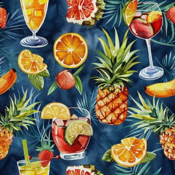 VANJSKI DEKOSTOFFE OXFORD - Motiv Cocktail | DX8563