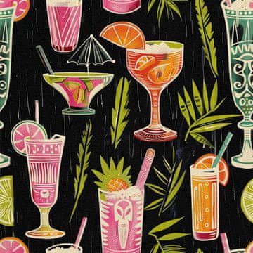VANJSKI DEKOSTOFFE OXFORD - Motiv Cocktail | DX8728