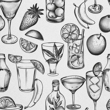 OUTDOOR DEKOSTOFFE OXFORD - Motiv Cocktail | DX8693