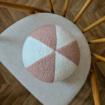 Jastuk SOFT LOOP | bijela i ružičasta kugla