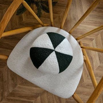 Jastuk SOFT LOOP | bijela i zelena kugla