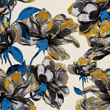 VANJSKI DEKOSTOFFE OXFORD - Motiv gemalte Blumen 4 I DX163