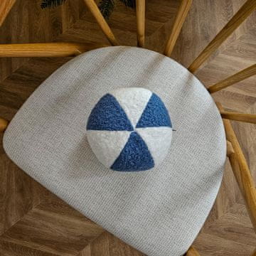 Jastuk SOFT LOOP | bijela i plava mala loptica