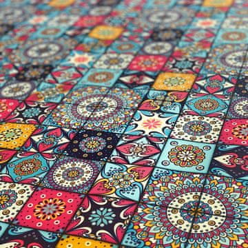 OUTDOOR DEKOSTOFFE OXFORD mit Motiv Vintage Indie I DR002