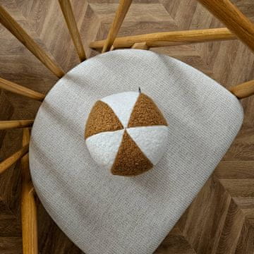 Jastuk SOFT LOOP | bijela i karamel mala kuglica